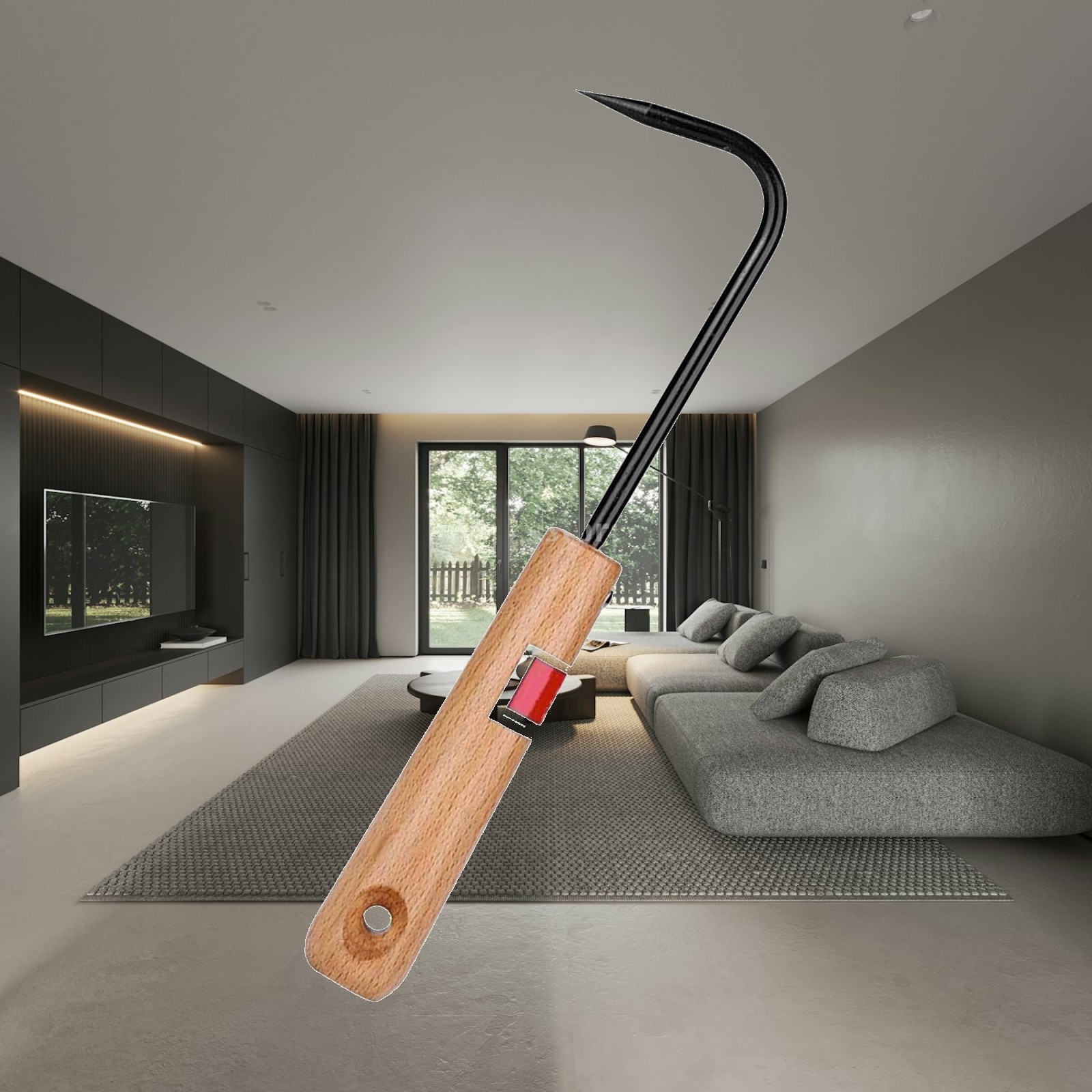 Root Hook Tool - Sağlam Bonsai Kök Kepçesi Ahşap Saplı