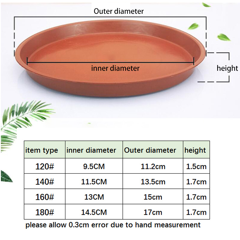 Drip Tray Saucer - 10 adet Plastik Saksı Tepsi Tabanı
