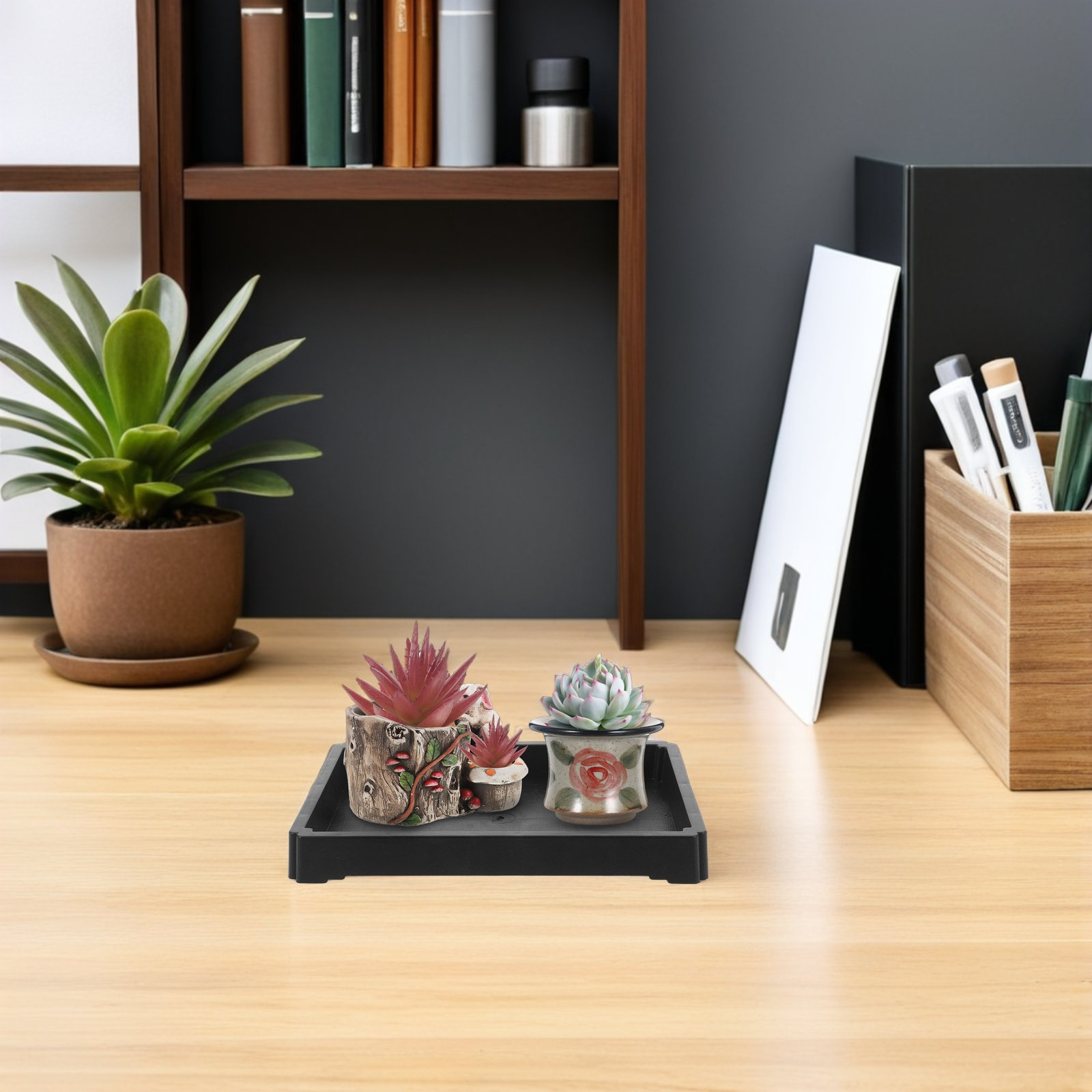 Drip Tray Saucer - 5 Adet Dikdörtgen Saksı Tepsisi Kalın