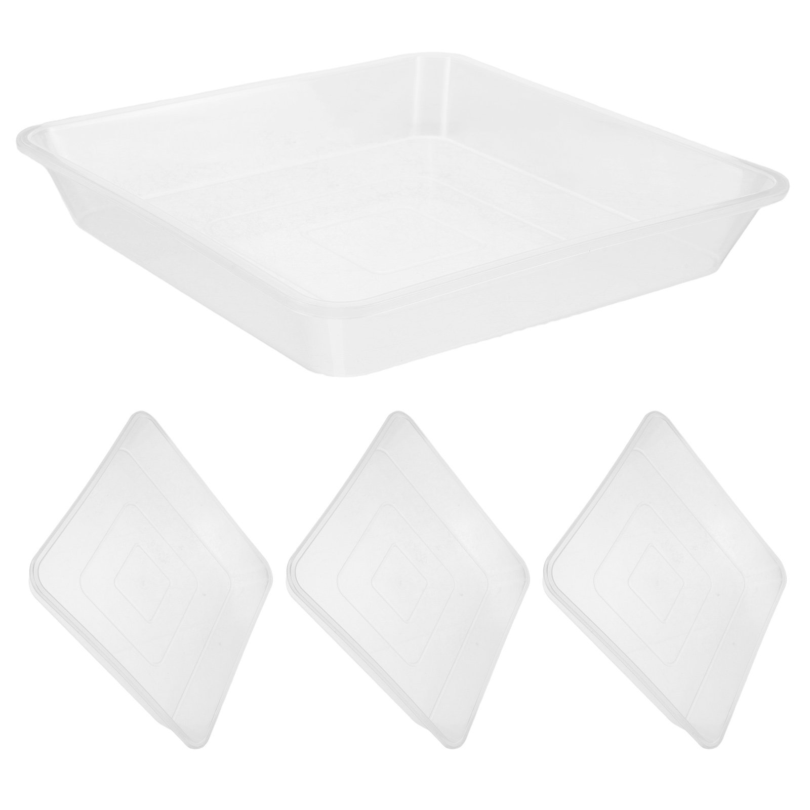 4 Adet Kare Şeffaf Bitki Tepsi - Drip Tray Saucer incelemesi ve fiyatı