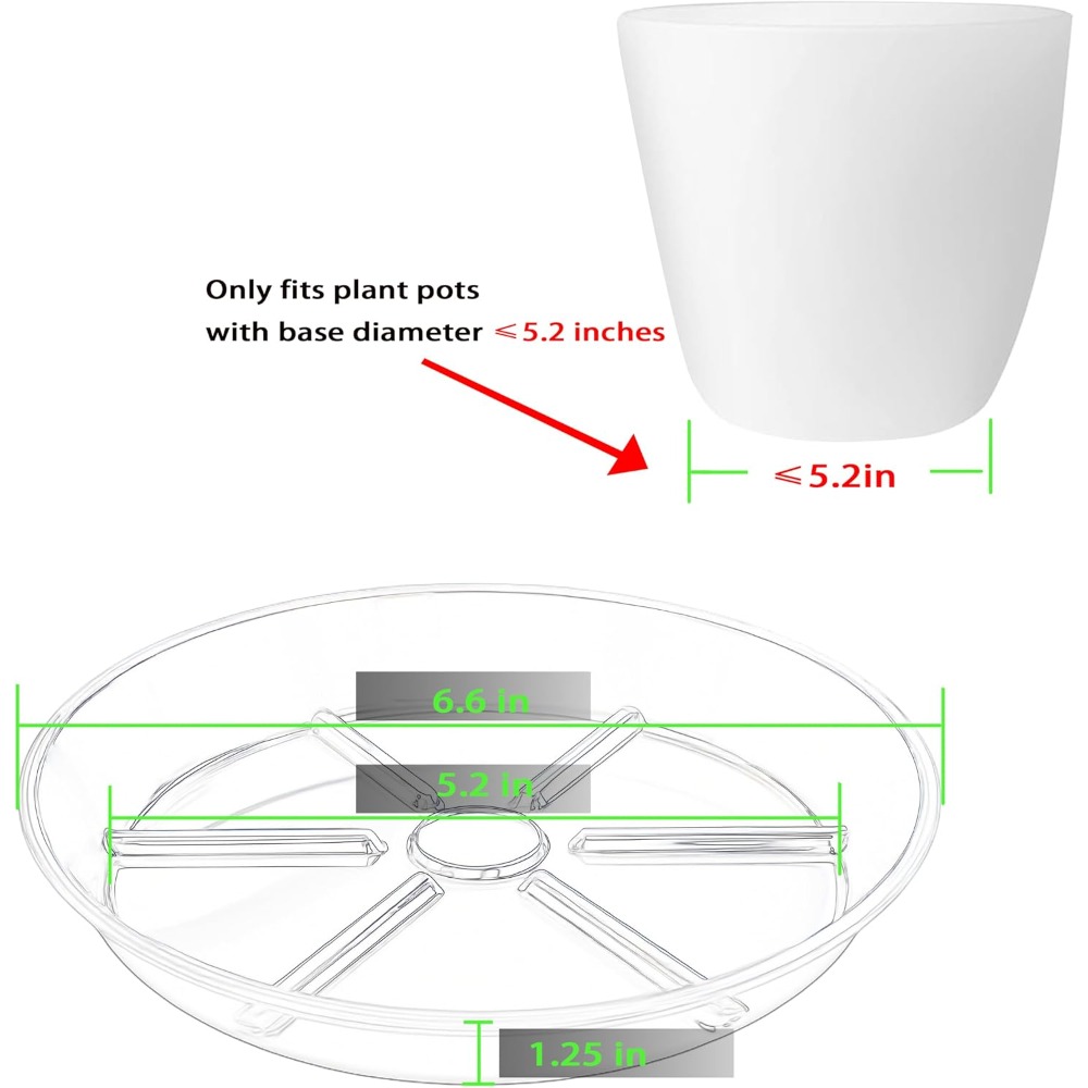6'lı Şeffaf Saksı Altlıkları,  - Drip Tray Saucer incelemesi ve fiyatı